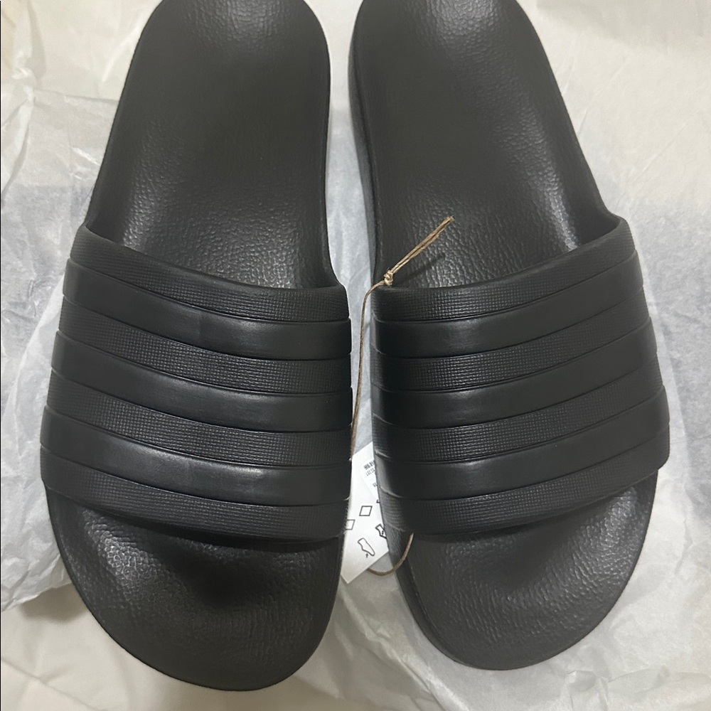 Adidas Black Adilette Aqua Sandals